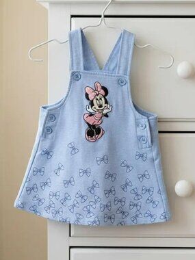 Disney Baby Minnie Mouse Embroidered Jumper Dress 12 Months